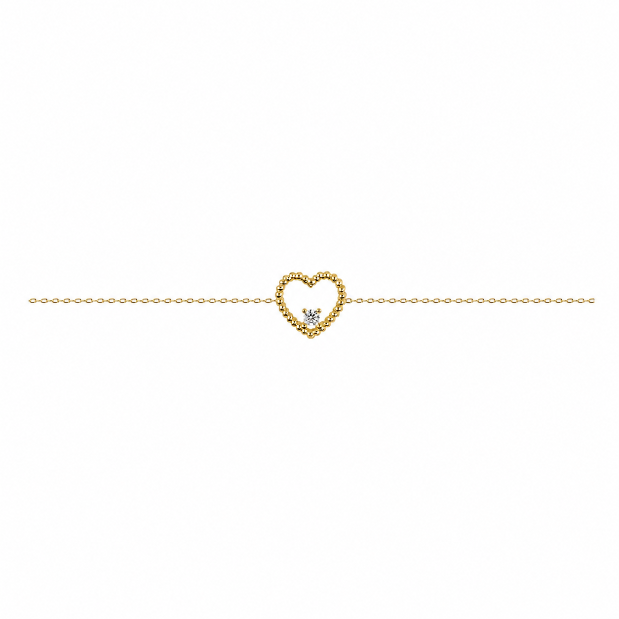 Pulsera plata 925 corazón 7x8mm