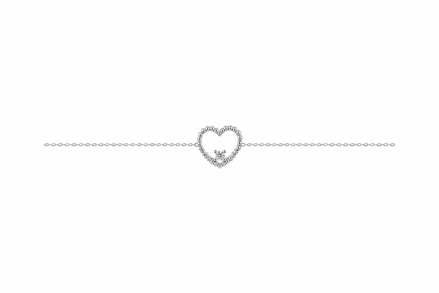 Pulsera plata 925 corazón 7x8mm