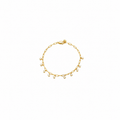 Pulsera plata 925 eslabón alargado de hilo redondo con zirconita