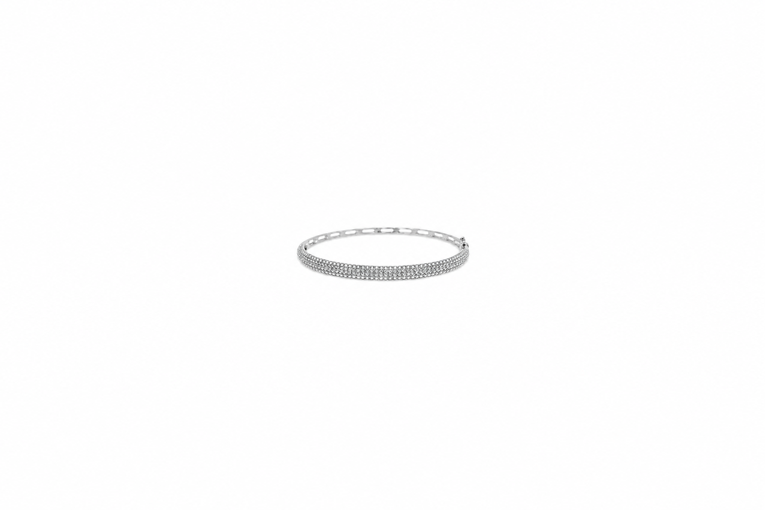 Pulsera brazalete plata 925 cz media caña