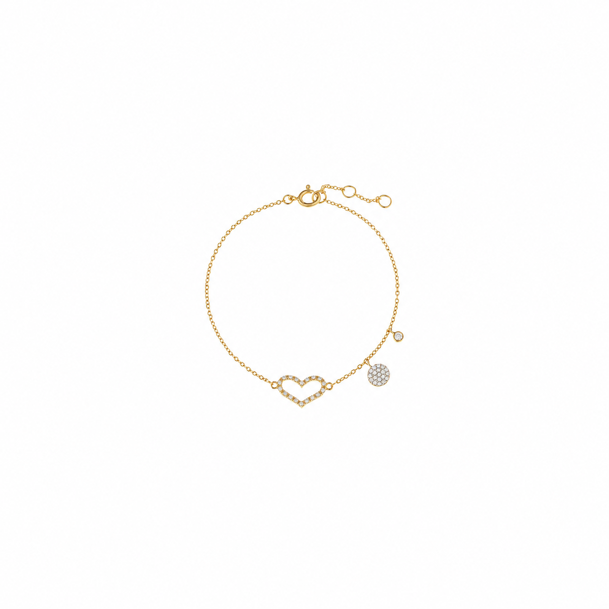 Pulsera Circonita - Corazon 13 mm