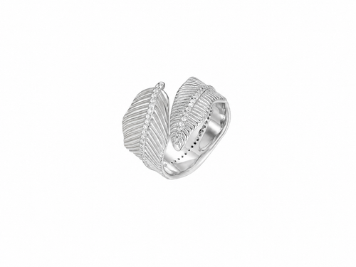 Anillo Hojas Circonita