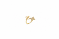 Anillo plata 925 dos flores abierto con zirconitas