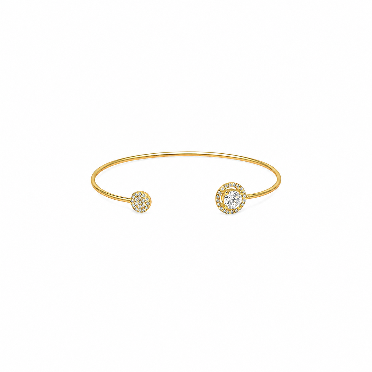 Brazalete plata 925 zirconita abierto