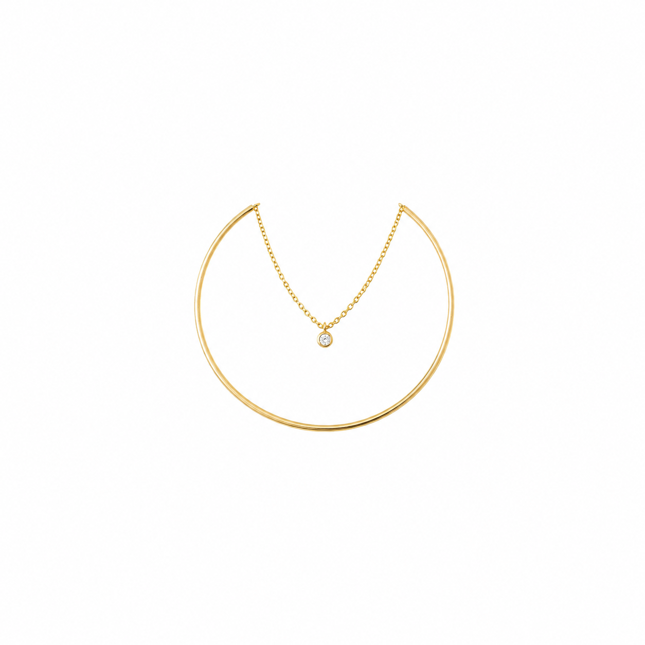 Pulsera Circonita - Rigida con Cadena