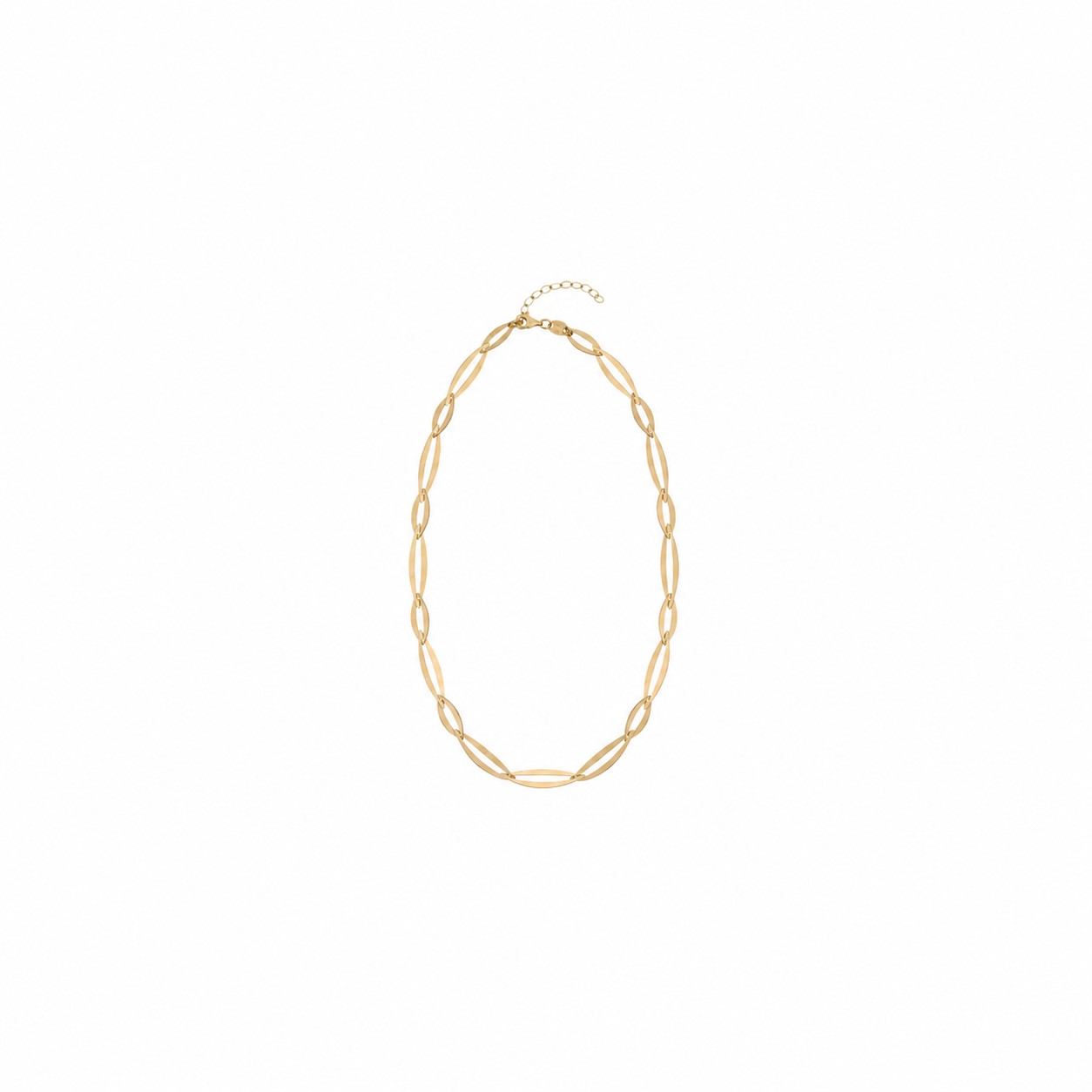 Collar Eslabon Enamel Multi - 38+4 cm Bañado en Oro