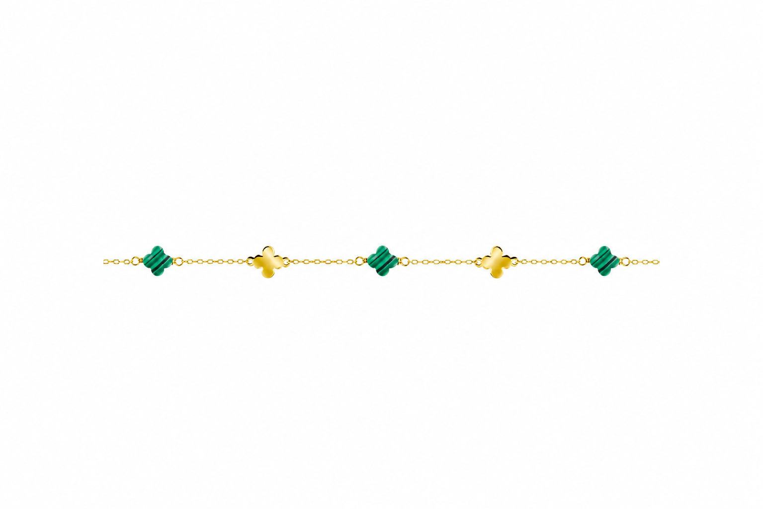 Collar plata 925 flor 6x6mm piedras intercalada