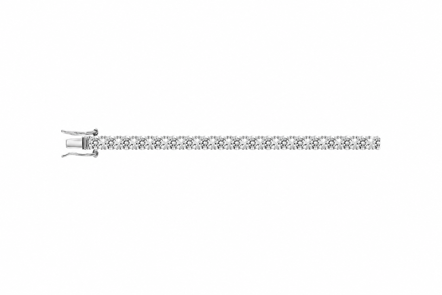 Collar plata 925 riviere zirconita redonda 3.00mm montura en grapa