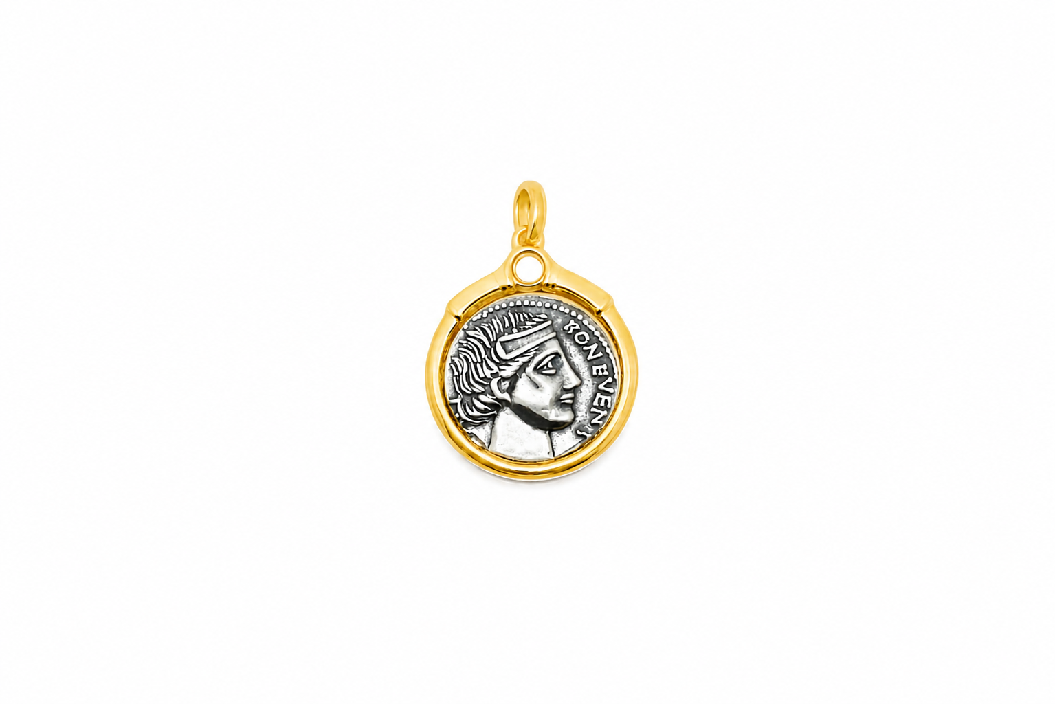 Colgante plata 925 moneda romana bonus eventus