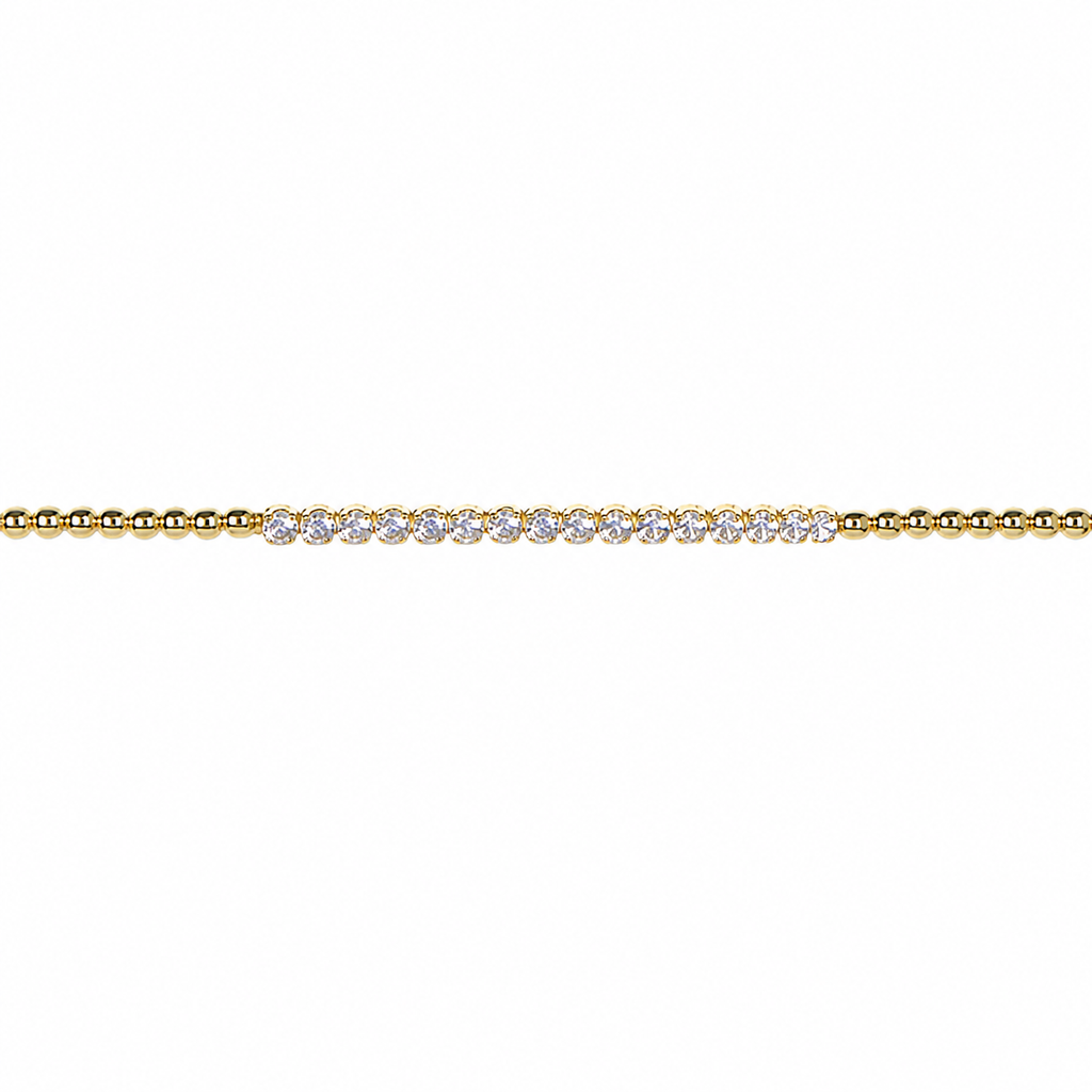 Pulsera plata 925 c.bolitas con zirconitas