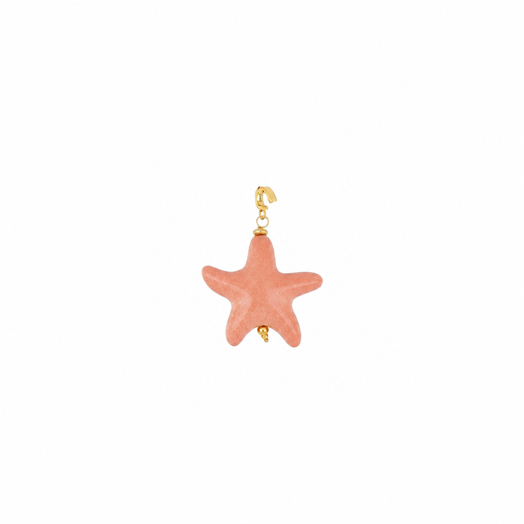 Colgante con porta charm en plata de primera ley rodiada y plata 925 bañada en oro.