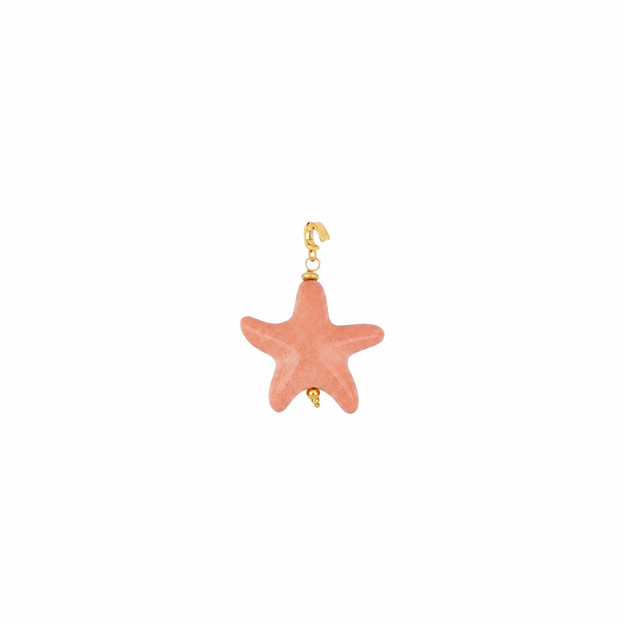 Colgante con porta charm en plata de primera ley rodiada y plata 925 bañada en oro.
