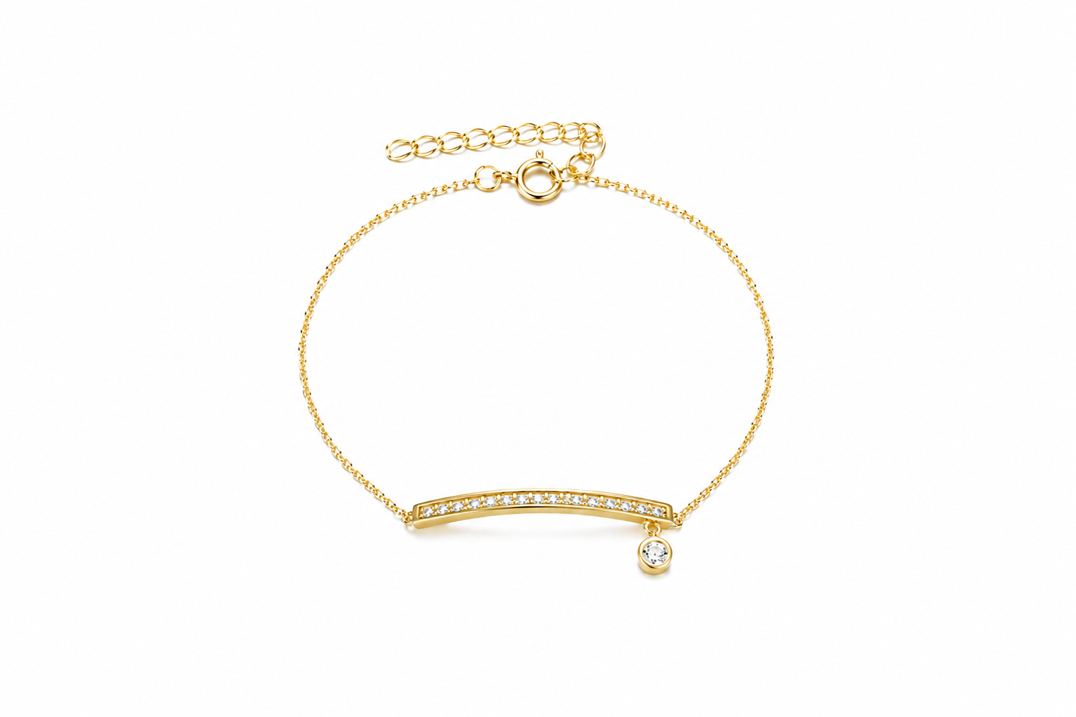 Pulsera plata 925 barra zirconita