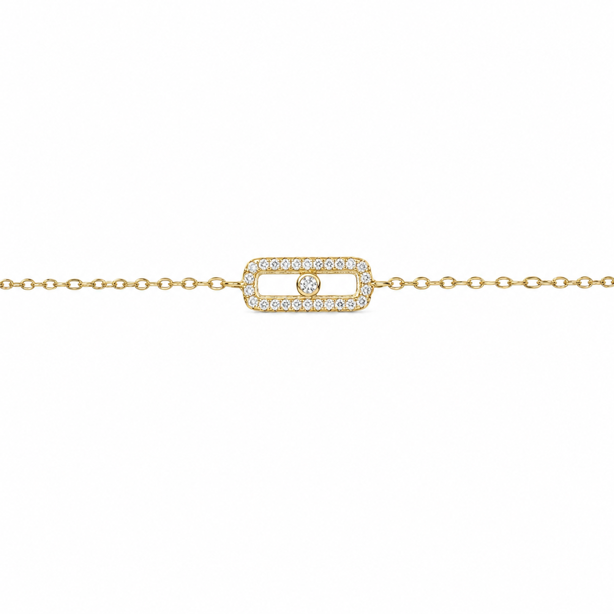 Pulsera plata 925 rectangulo con cz