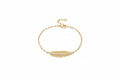Pulsera plata 925 hoja irregular