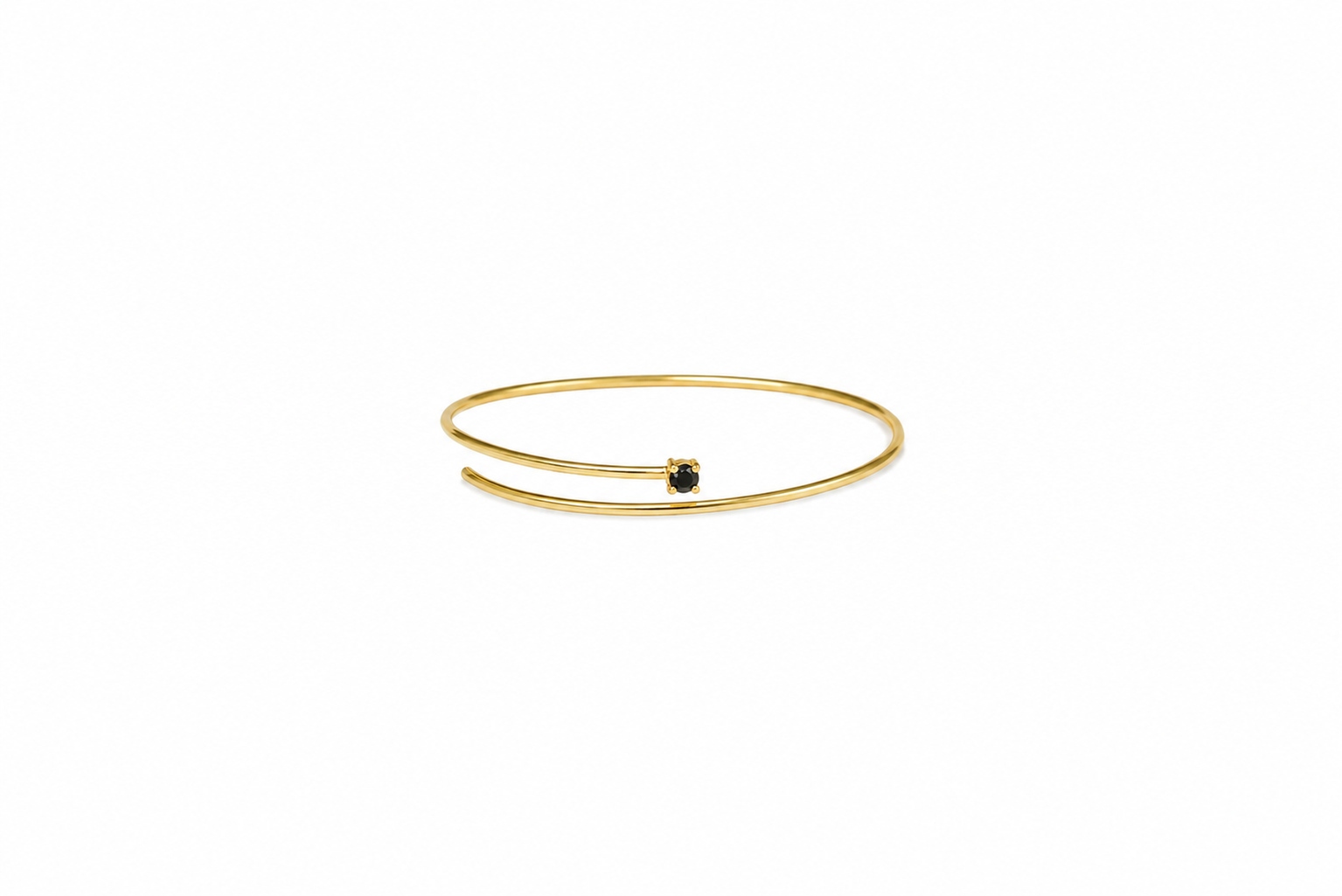Brazalete plata 925 zirconita 3mm abierto