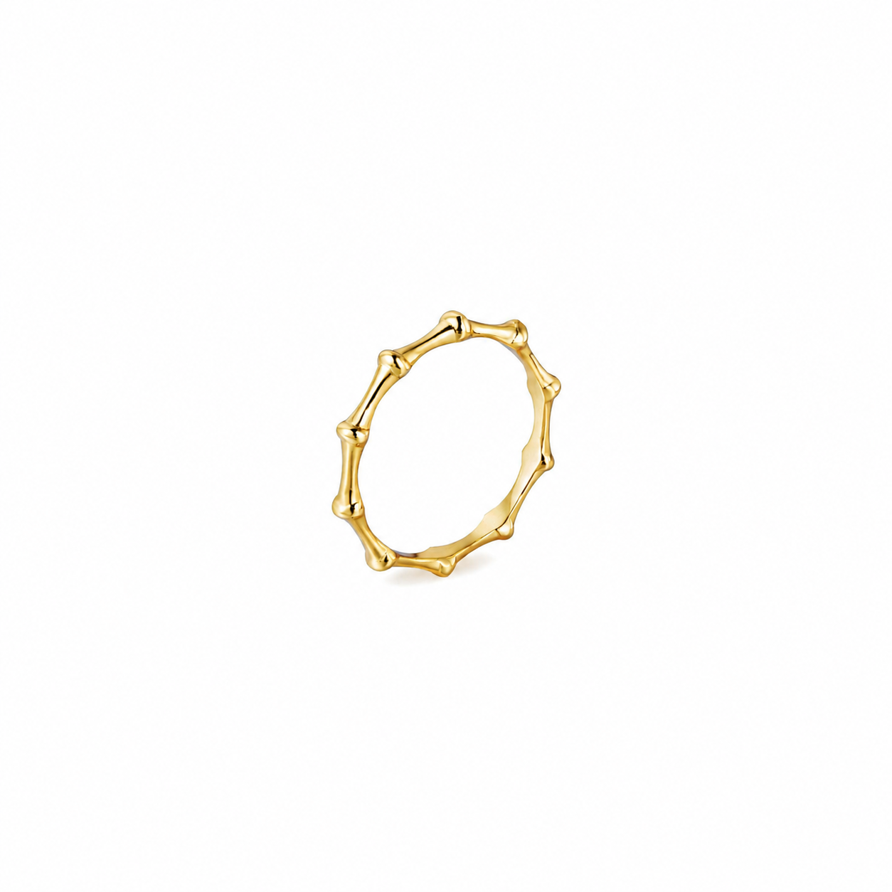 Anillo Plata - Bambu - 1.5mm - Chapado Oro y Plata Rodiada