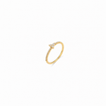 Anillo Flor Circonita - Bañado Oro y Plata Rodiada