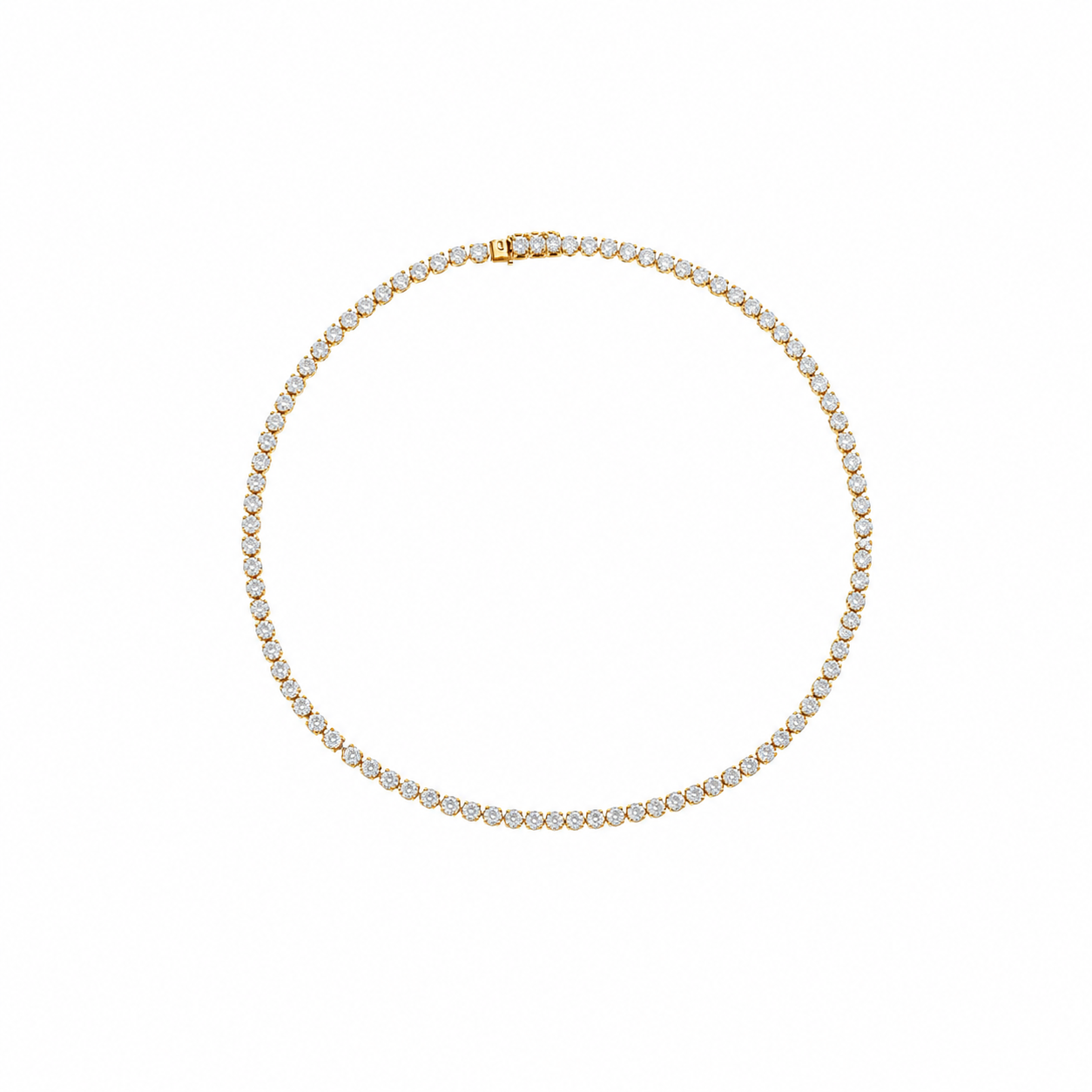 Pulsera Circonita - 1mm - Tenis - Plata Rodiada