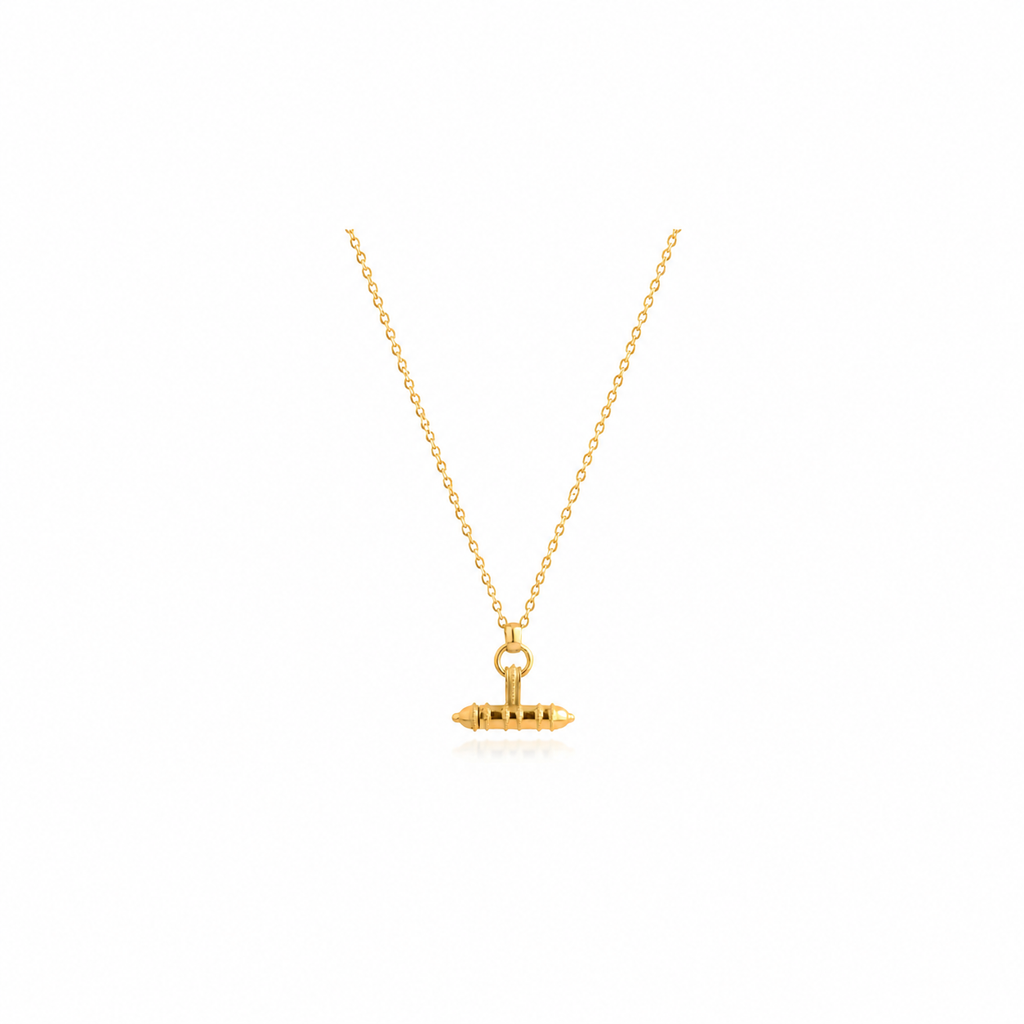 Collar Talismán tibetano - 38+4 cm - Bañado Oro