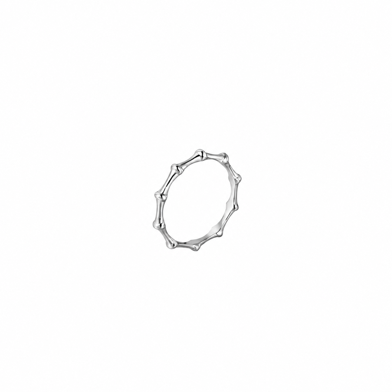 Anillo Plata - Bambu - 1.5mm - Chapado Oro y Plata Rodiada