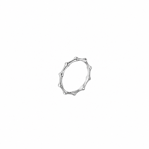 Anillo Plata - Bambu - 1.5mm - Chapado Oro y Plata Rodiada