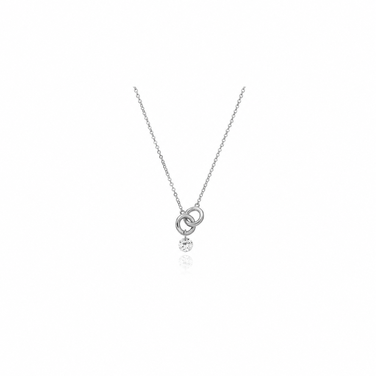 Collar Circonita - Alianza - 11 mm - Bañado Oro y Plata Rodiada