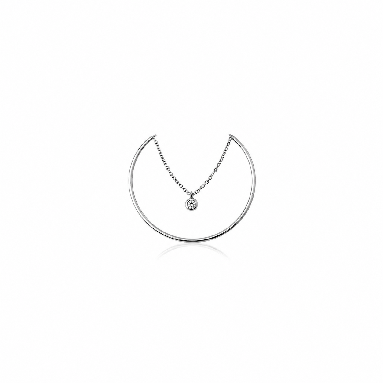 Pulsera Circonita - Rigida con Cadena