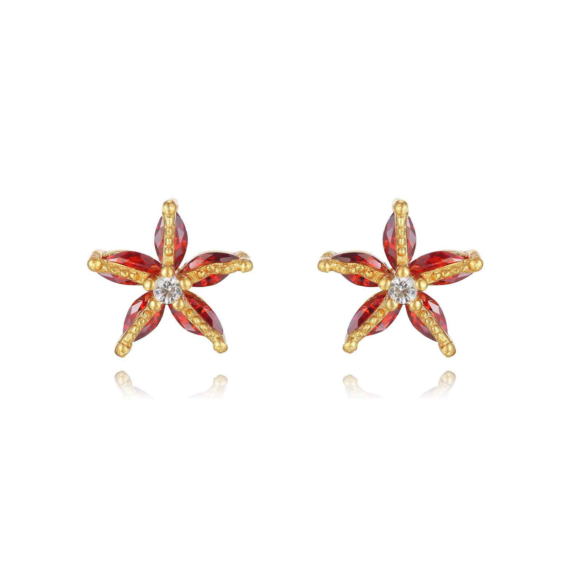 Pendientes Estrella de Mar Circonita