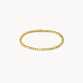 Pulsera Tenis - Moissanita - 2,5 mm - 18 cm - Bañada Oro y Plata Rodiada