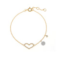 Pulsera Circonita - Corazon 13 mm