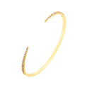 Pulsera Circonita Esclava - 57 mm - Bañada Oro y Plata Rodiada