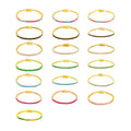 Pulsera Tenis - Circonita 2.0, 2.5 , 3.0 mm - 18 cm - Bañada Oro y Plata Rodiada