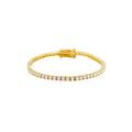 Pulsera Tenis - Circonita 2.0, 2.5 , 3.0 mm - 18 cm - Bañada Oro y Plata Rodiada