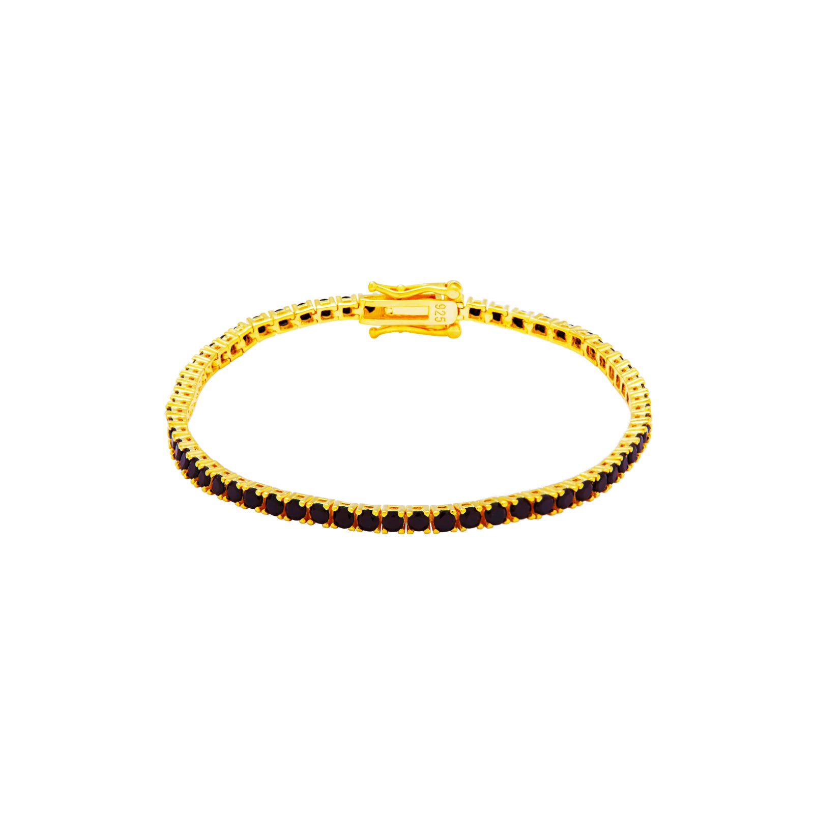 Pulsera Tenis - Circonita 2.0, 2.5 , 3.0 mm - 18 cm - Bañada Oro y Plata Rodiada