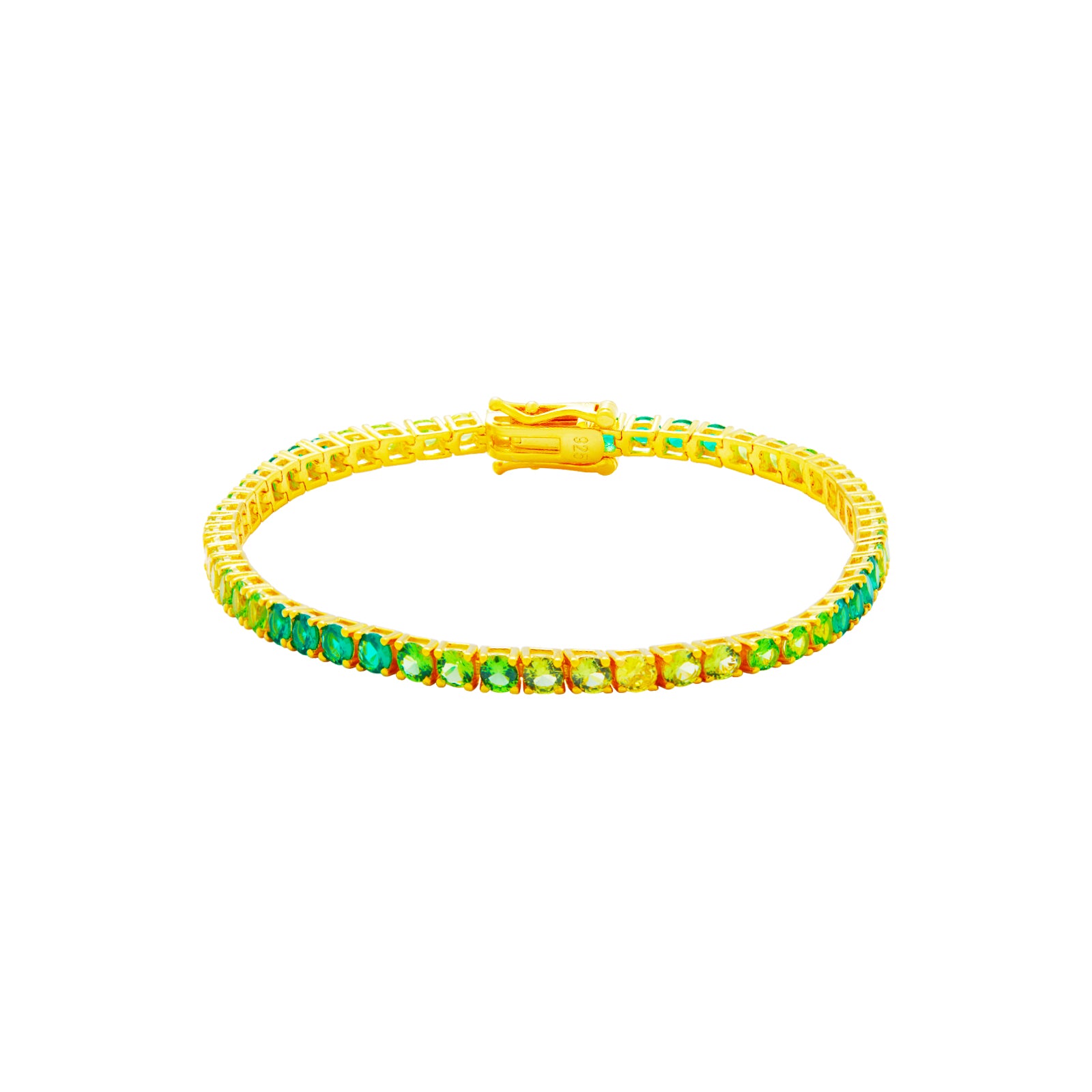 Pulsera Tenis - Circonita 2.0, 2.5 , 3.0 mm - 18 cm - Bañada Oro y Plata Rodiada