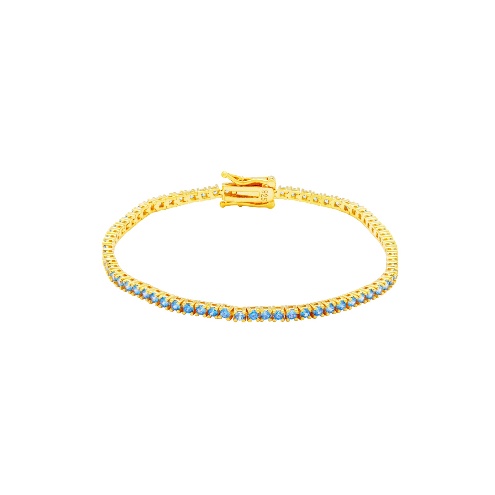 Pulsera Tenis - Circonita 2.0, 2.5 , 3.0 mm - 18 cm - Bañada Oro y Plata Rodiada
