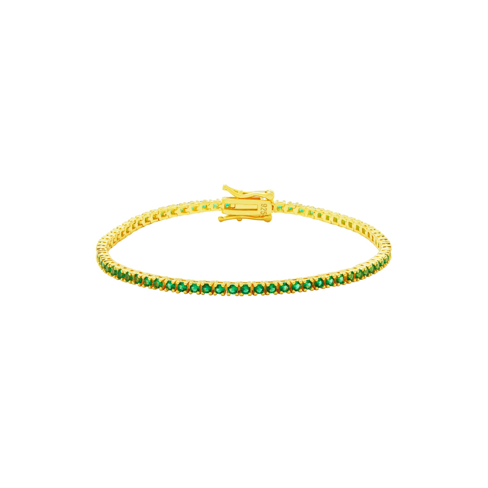 Pulsera Tenis - Circonita 2.0, 2.5 , 3.0 mm - 18 cm - Bañada Oro y Plata Rodiada