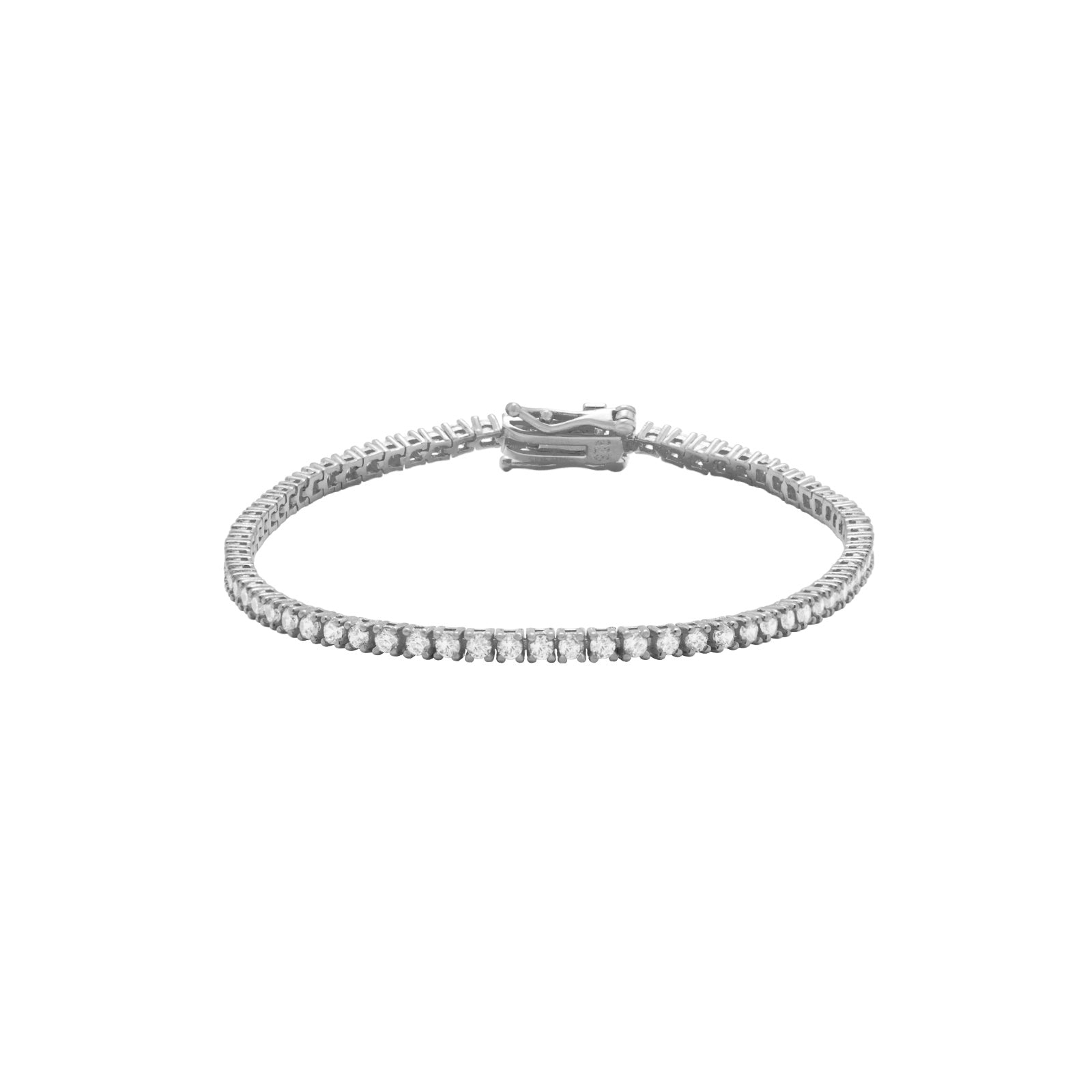 Pulsera Tenis - Circonita 2.0, 2.5 , 3.0 mm - 18 cm - Bañada Oro y Plata Rodiada