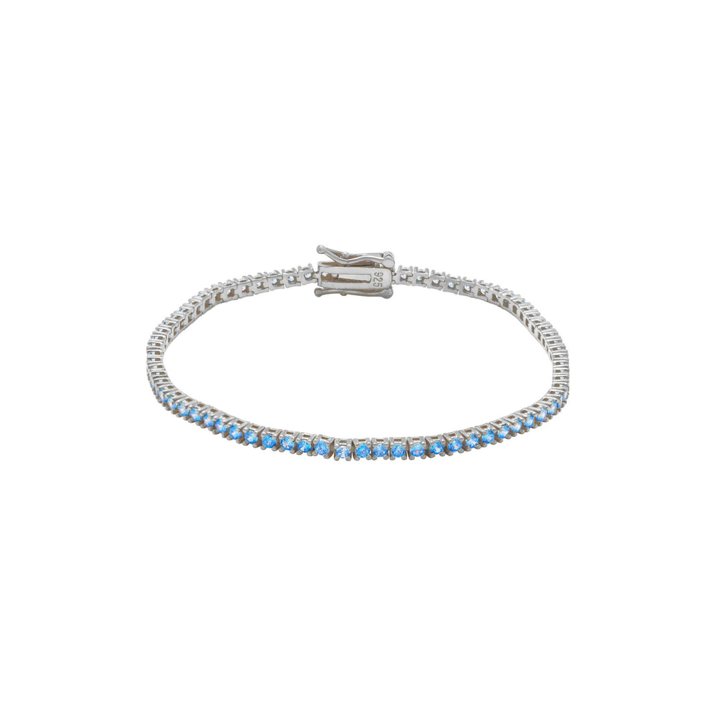 Pulsera Tenis - Circonita 2.0, 2.5 , 3.0 mm - 18 cm - Bañada Oro y Plata Rodiada