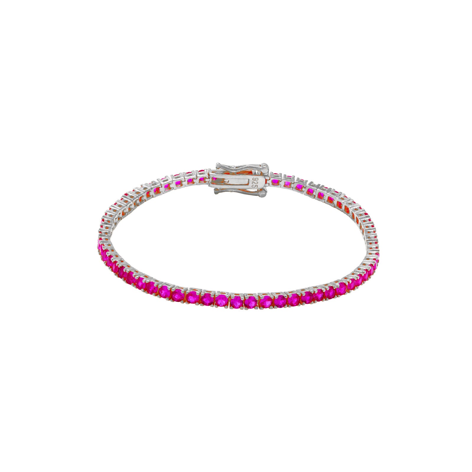 Pulsera Tenis - Circonita 2.0, 2.5 , 3.0 mm - 18 cm - Bañada Oro y Plata Rodiada