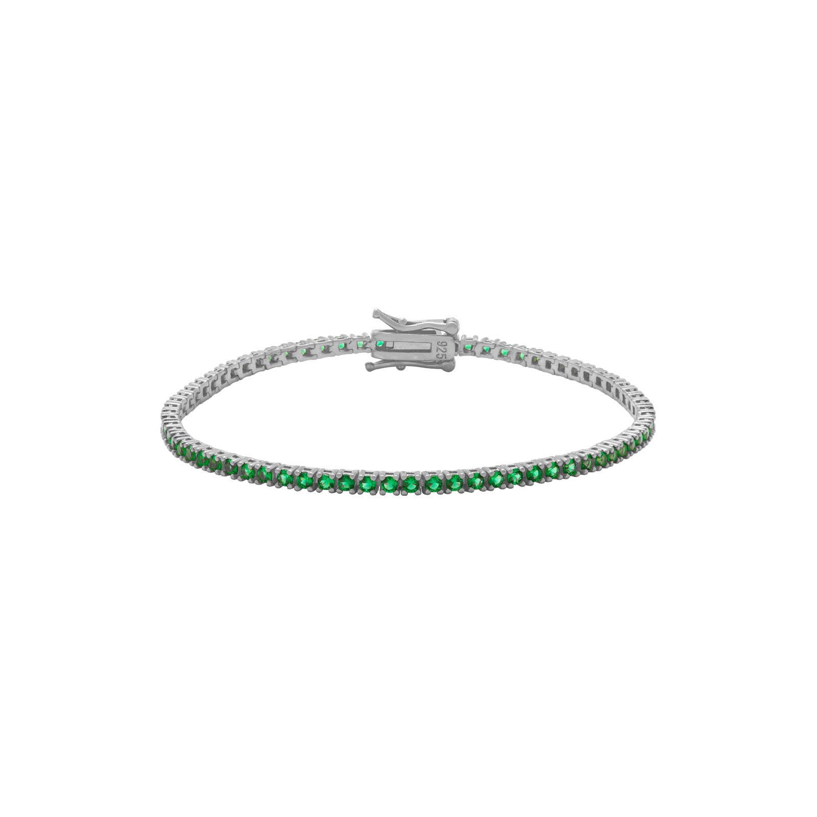 Pulsera Tenis - Circonita 2.0, 2.5 , 3.0 mm - 18 cm - Bañada Oro y Plata Rodiada