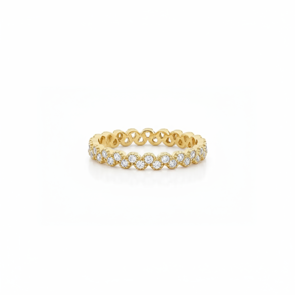 Anillo eternidad diamantes - oro