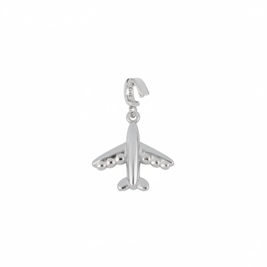 Charm avión - plata