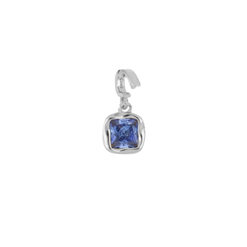 Colgante con porta charm en plata de primera ley rodiada y plata 925 bañada en oro.