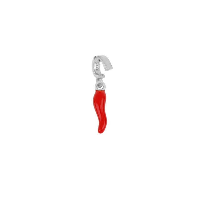 Colgante con porta charm en plata de primera ley rodiada y plata 925 bañada en oro.