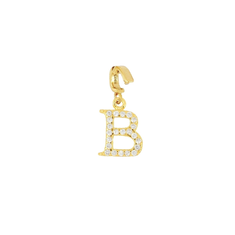 Colgante con porta charm en plata 925 bañada en oro