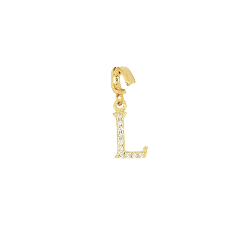 Colgante con porta charm en plata 925 bañada en oro