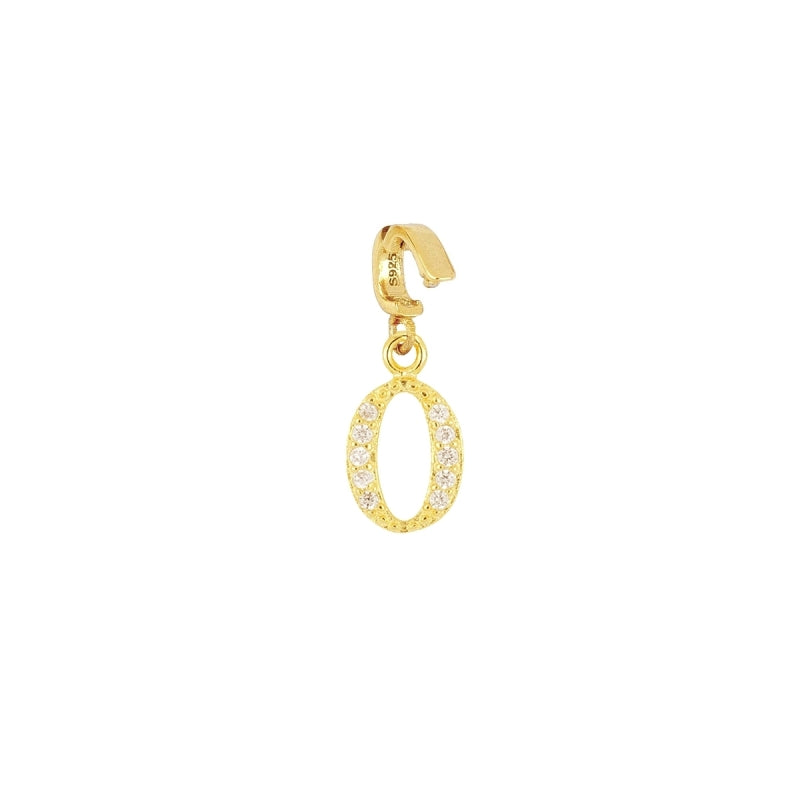 Colgante con porta charm en plata 925 bañada en oro