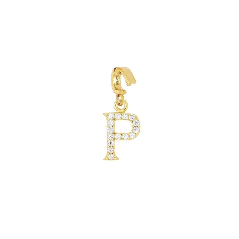 Colgante con porta charm en plata 925 bañada en oro